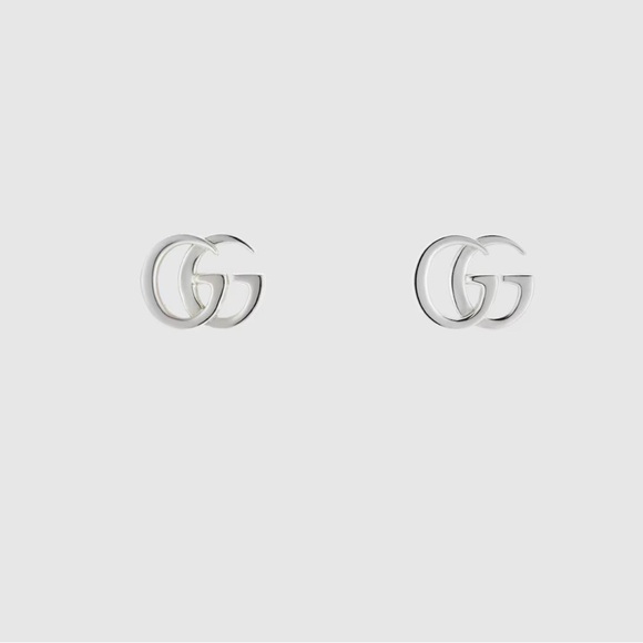 Gucci Silver Iconic GG Marmont Stud Earrings - Picture 9 of 9